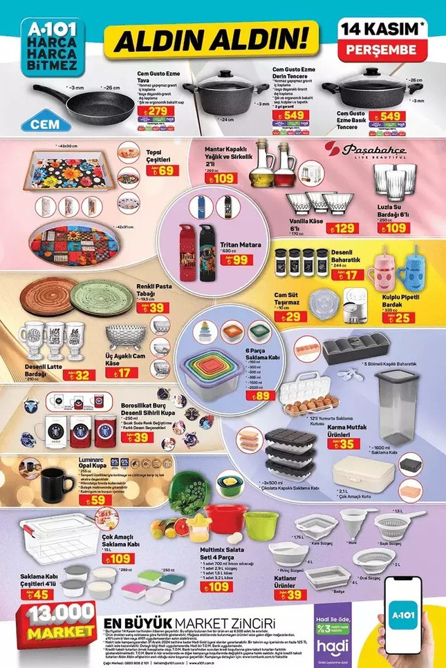 A101 Aldın Aldın fırsatları devam ediyor! İşte 14 Kasım Perşembe ve 9-15 Kasım Aktüel Kataloğu... resim: 3