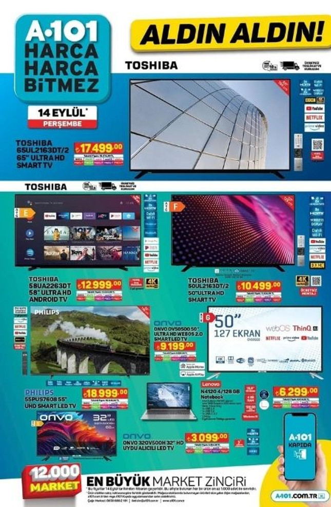 Bu hafta A101 marketlerinde akıllı televizyon şöleni başlıyor! resim: 0