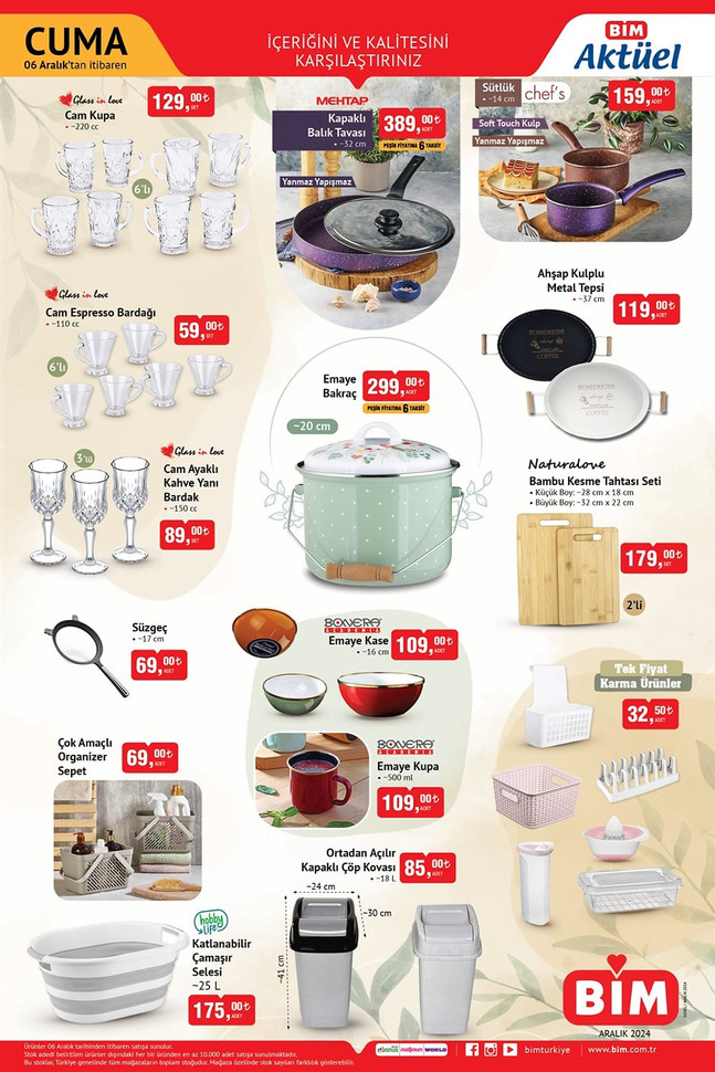 BİM 6 Aralık 2024 Cuma Aktüel İndirim Kataloğunu Yayınladı! Yine Birçok Üründe Yeni İndirimler! resim: 4