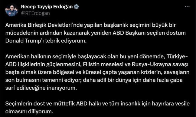 Cumhurbaşkanı Erdoğan'dan Trump'a Tebrik! İşte ABD Seçimlerinde Son Durum… resim: 0