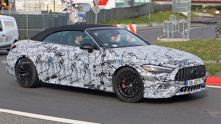 Sır gibi saklanan Mercedes AMG CLE 53 Convertible’nin fotoğrafları sonunda sızdırıldı! resim: 0
