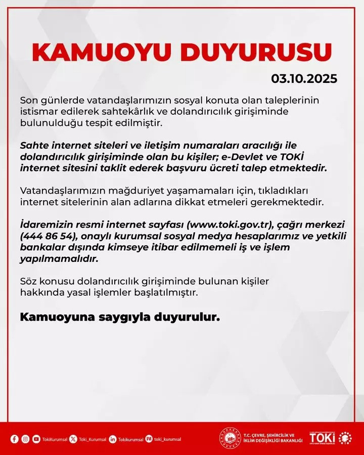 TOKİ ve e-Devlet'i Taklit Eden Sahte Sitelere Dikkat!  Sahte Siteler Yüz Binlerce Lira Dolandırdı resim: 0