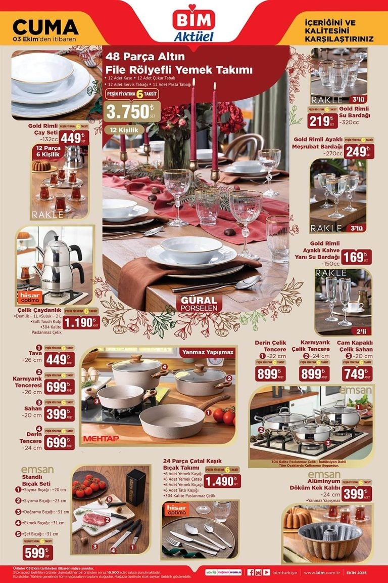 BİM marketlerinde Teknoloji Rüzgarı Başlıyor: İşte BİM 3 Ekim 2025 Cuma Aktüel İndirim Kataloğu resim: 1