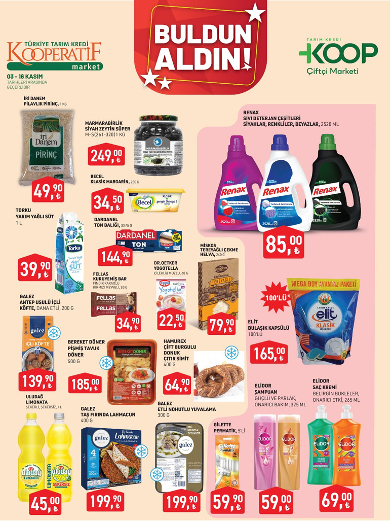 Türkiye Tarım Kredi Marketinde Kasım Fırsatları Başladı:16 Kasım Son Gün! İşte KOOP İndirim Kataloğu resim: 1