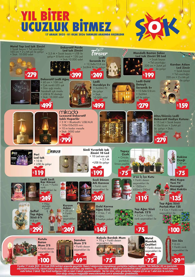 ŞOK Market Yeni Yıl Kataloğu Geldi: Dekoratif Ürünler ve Oyunlar Şaşırtan Fiyatlarla resim: 0