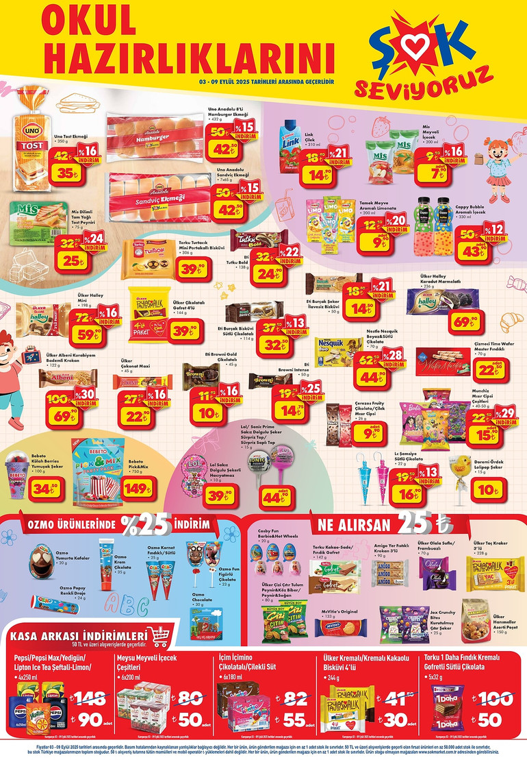 ŞOK 3-9 Eylül 2025 İndirim Kataloğunu Yayımladı! ŞOK Aktüel Kataloğunda Yine Yok Yok resim: 1