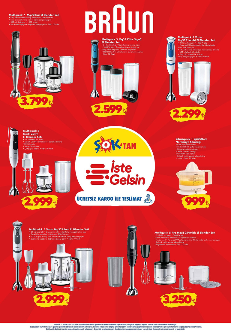 ŞOK 31 Aralık 2025 İndirim Kataloğunu Yayımladı! Bu Hafta ŞOK Aktüel Kataloğunda Yine Yok Yok resim: 6