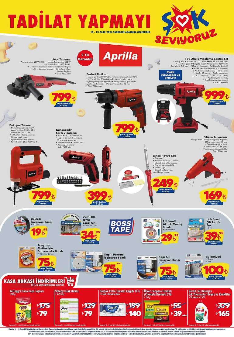 10 - 13 Ocak 2026 ŞOK Aktüel Kataloğu Yayınlandı: Tamirat ve Ev Gereçlerinde Dev İndirim! resim: 0