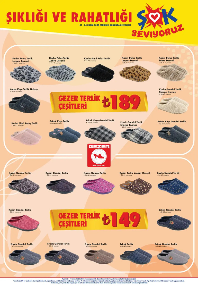 ŞOK 1-4 Kasım Aktüel Ürünler Kataloğu Yayımlandı: Gezer Terlikler, Oyuncaklarda ŞOK Fiyat! resim: 0