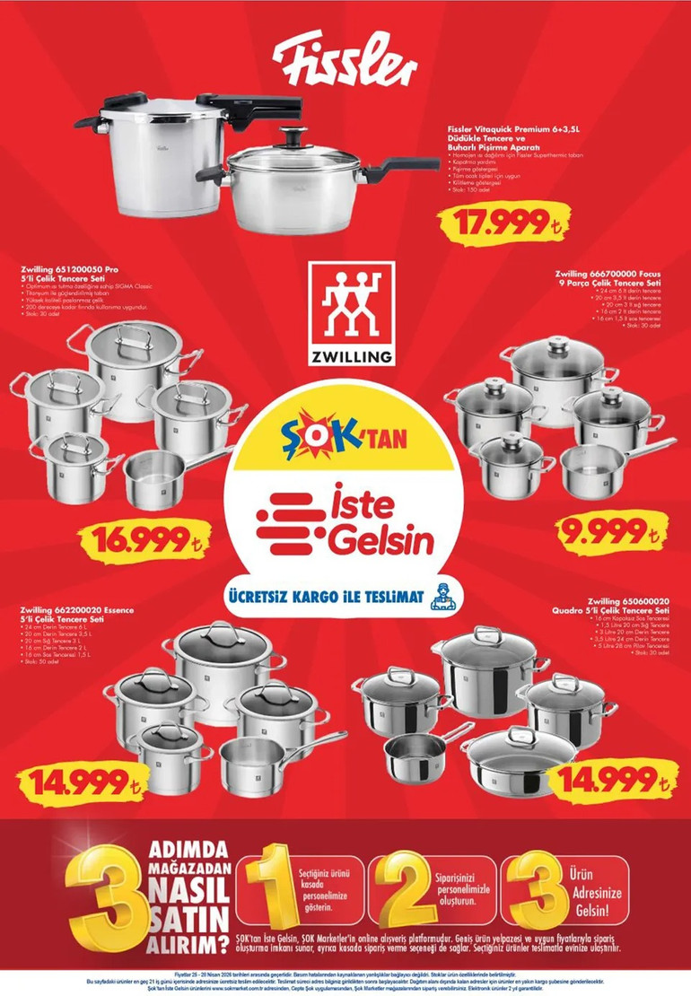 ŞOK 25-28 Nisan 2026 Hafta Sonu İndirim Kataloğunu Yayımladı! ŞOK Aktüel Kataloğunda Yine Yok Yok resim: 3