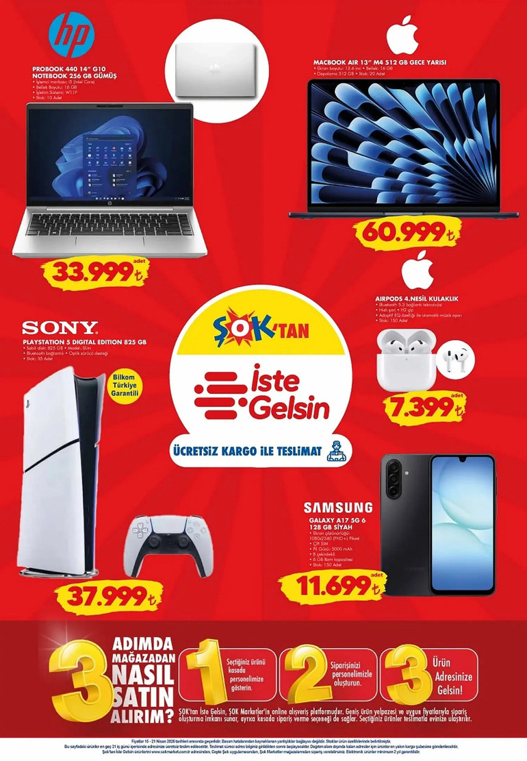 15 Nisan 2026 ŞOK Aktüel Kataloğu yayınlandı: ŞOK’a PlayStation 5 ve MacBook Air M4 Geliyor! resim: 0