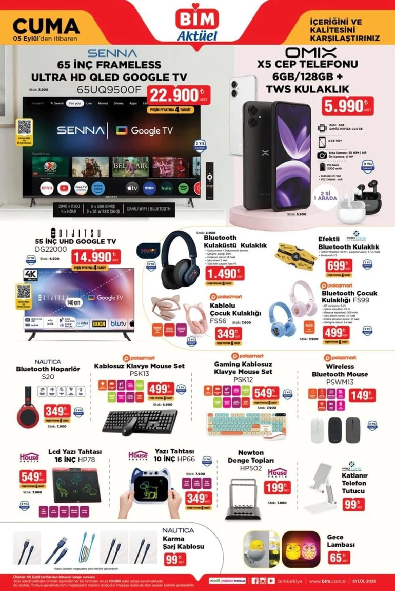 BİM 05 Eylül Cuma 2025 İndirimli Ürün Kataloğunu Yayımlandı! BİM Cuma Kataloğunda Yine Yok Yok... resim: 3
