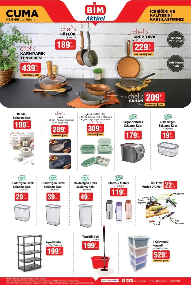 BİM 05 Eylül Cuma 2025 İndirimli Ürün Kataloğunu Yayımlandı! BİM Cuma Kataloğunda Yine Yok Yok... resim: 4
