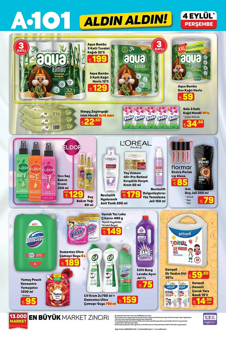 A101 Aldın Aldın 4 Eylül 2025 Fırsat Kataloğu Yayında! İşte A101'in İndirimli Ürünler Listesi... resim: 9