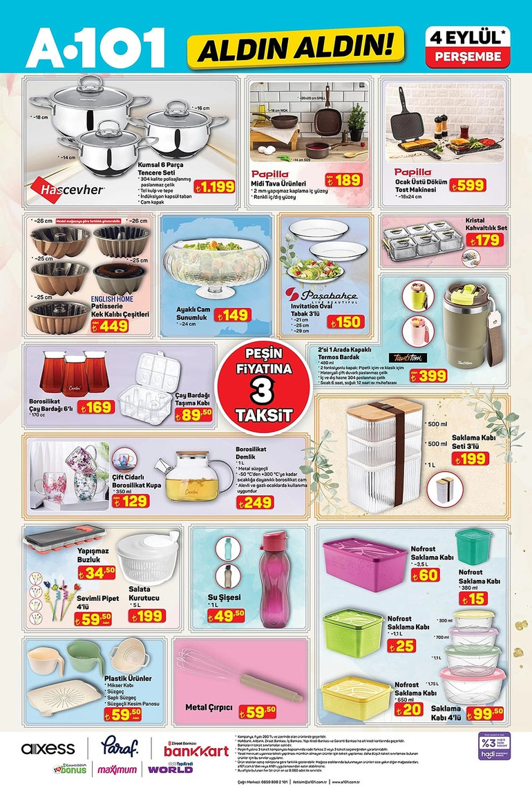 A101 Aldın Aldın 4 Eylül 2025 Fırsat Kataloğu Yayında! İşte A101'in İndirimli Ürünler Listesi... resim: 5