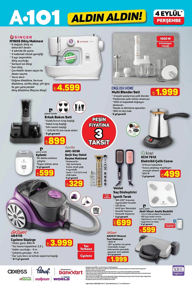 A101 Aldın Aldın 4 Eylül 2025 Fırsat Kataloğu Yayında! İşte A101'in İndirimli Ürünler Listesi... resim: 2