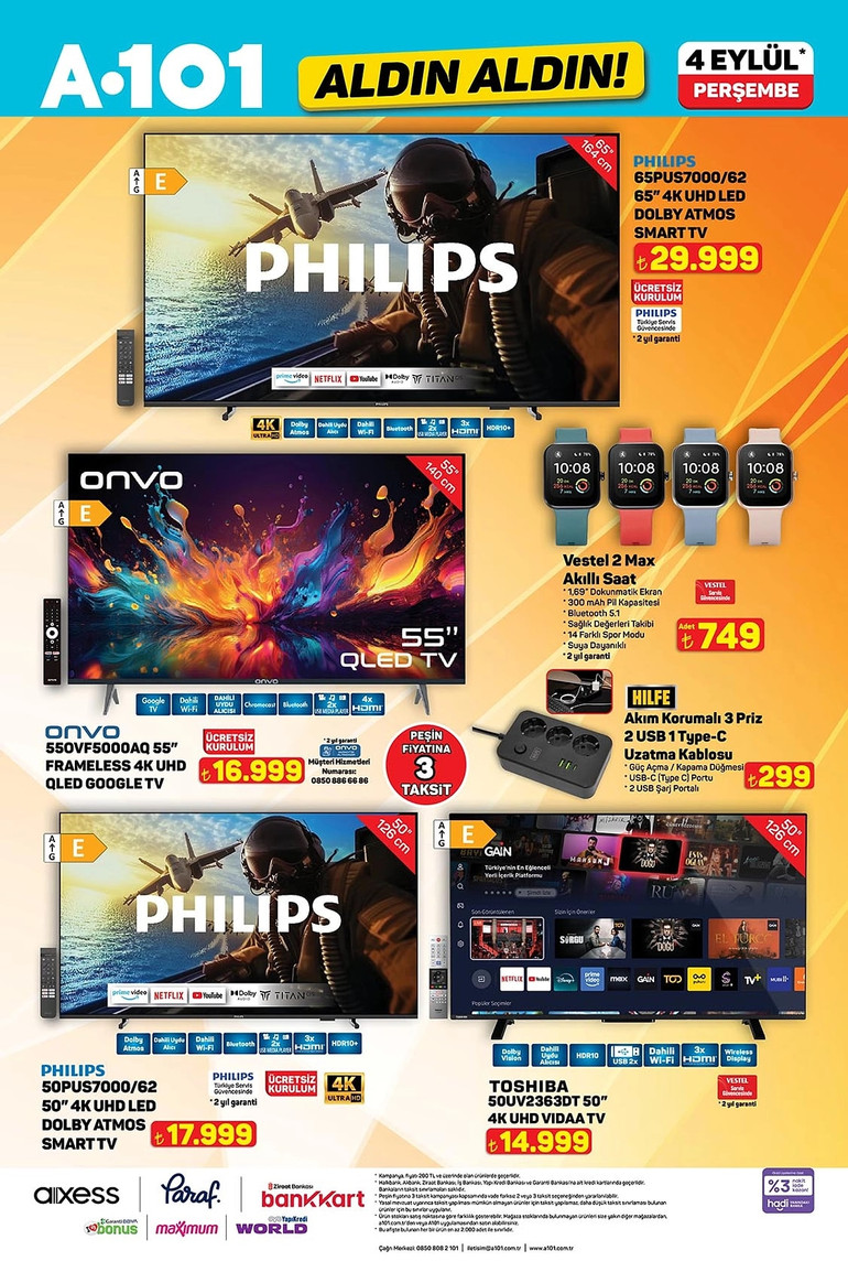 A101 Aldın Aldın 4 Eylül 2025 Fırsat Kataloğu Yayında! İşte A101'in İndirimli Ürünler Listesi... resim: 0