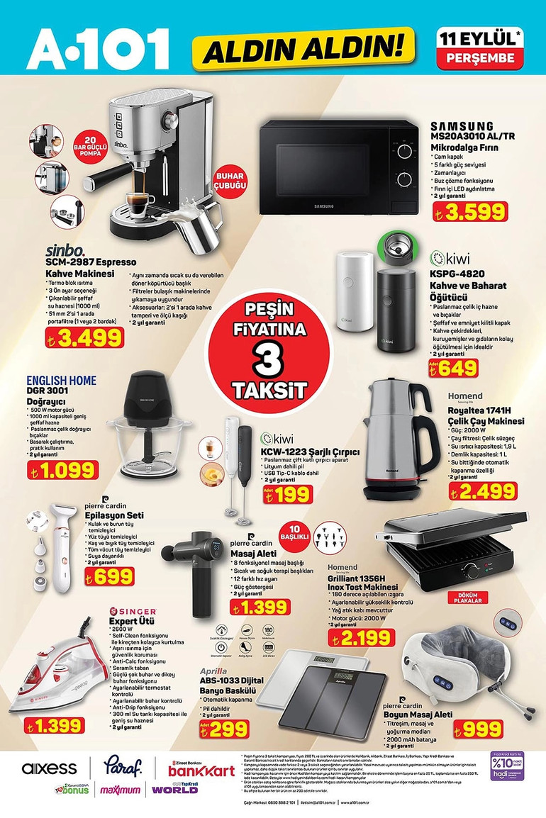 A101 Yeni Fırsat Kataloğunu Yayımladı: İşte A101 Aldın Aldın11 Eylül 2025 A101 Kataloğu… resim: 10