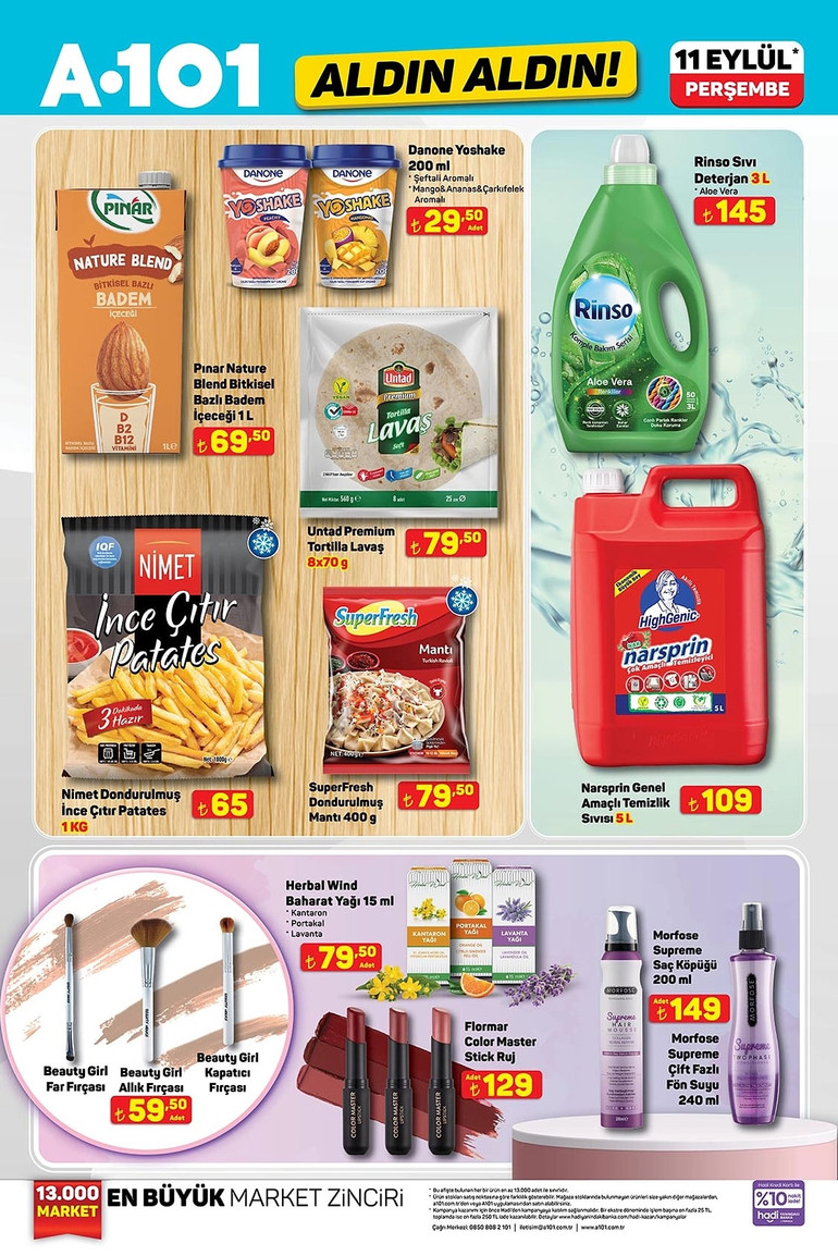 A101 Yeni Fırsat Kataloğunu Yayımladı: İşte A101 Aldın Aldın11 Eylül 2025 A101 Kataloğu… resim: 0