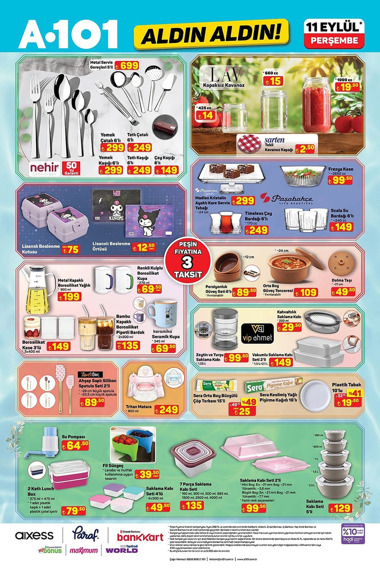 A101 Yeni Fırsat Kataloğunu Yayımladı: İşte A101 Aldın Aldın11 Eylül 2025 A101 Kataloğu… resim: 1