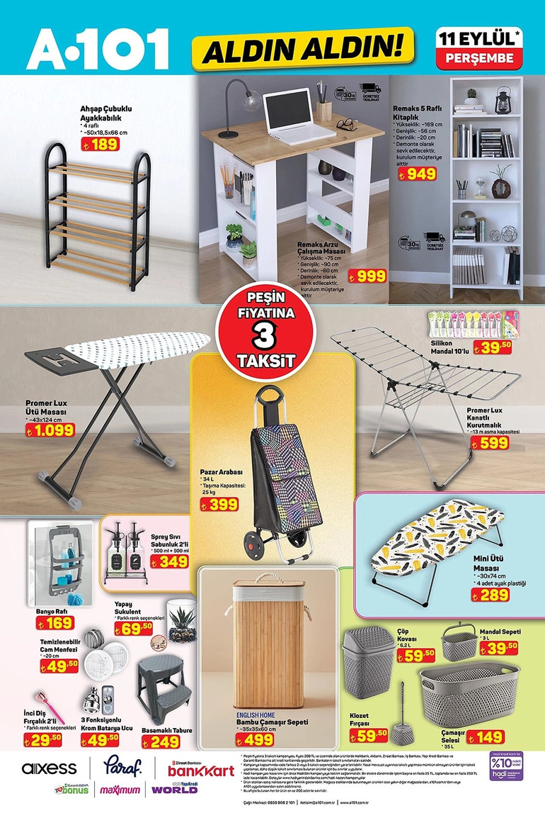 A101 Yeni Fırsat Kataloğunu Yayımladı: İşte A101 Aldın Aldın11 Eylül 2025 A101 Kataloğu… resim: 4