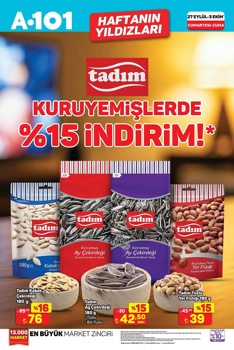 A101 Aldın Aldın 27 Eylül - 3 Ekim 2025 İndirim Kataloğu Yayımlandı! resim: 3