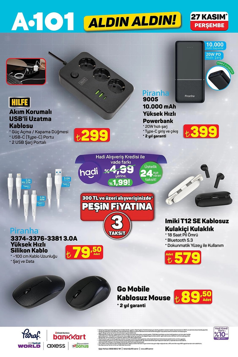 A101 Yeni Fırsat Kataloğunu Yayımladı: İşte A101 Aldın Aldın 27 Kasım 2025 A101 Kataloğu… resim: 2