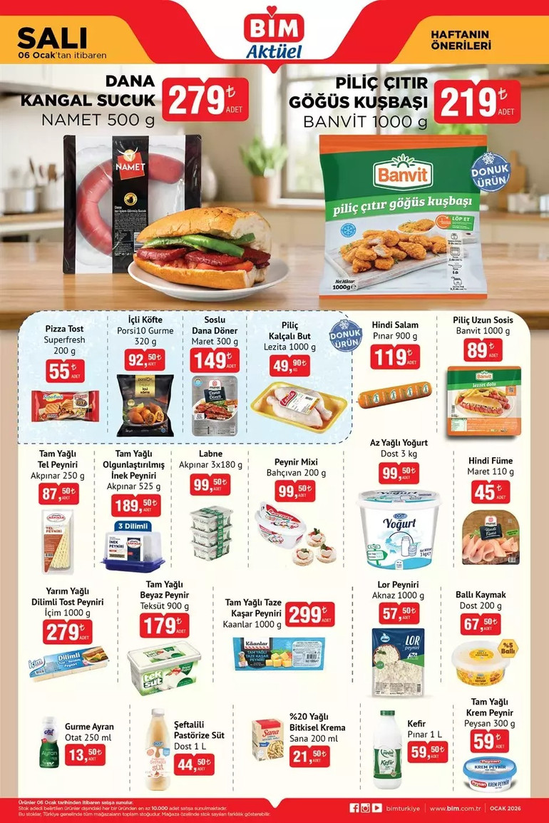 BİM Marketlerinde İndirim Yağmuru Başladı! BİM'in 6 Ocak Salı ve 9 Ocak Cuma Kataloğunda Yok Yok resim: 0