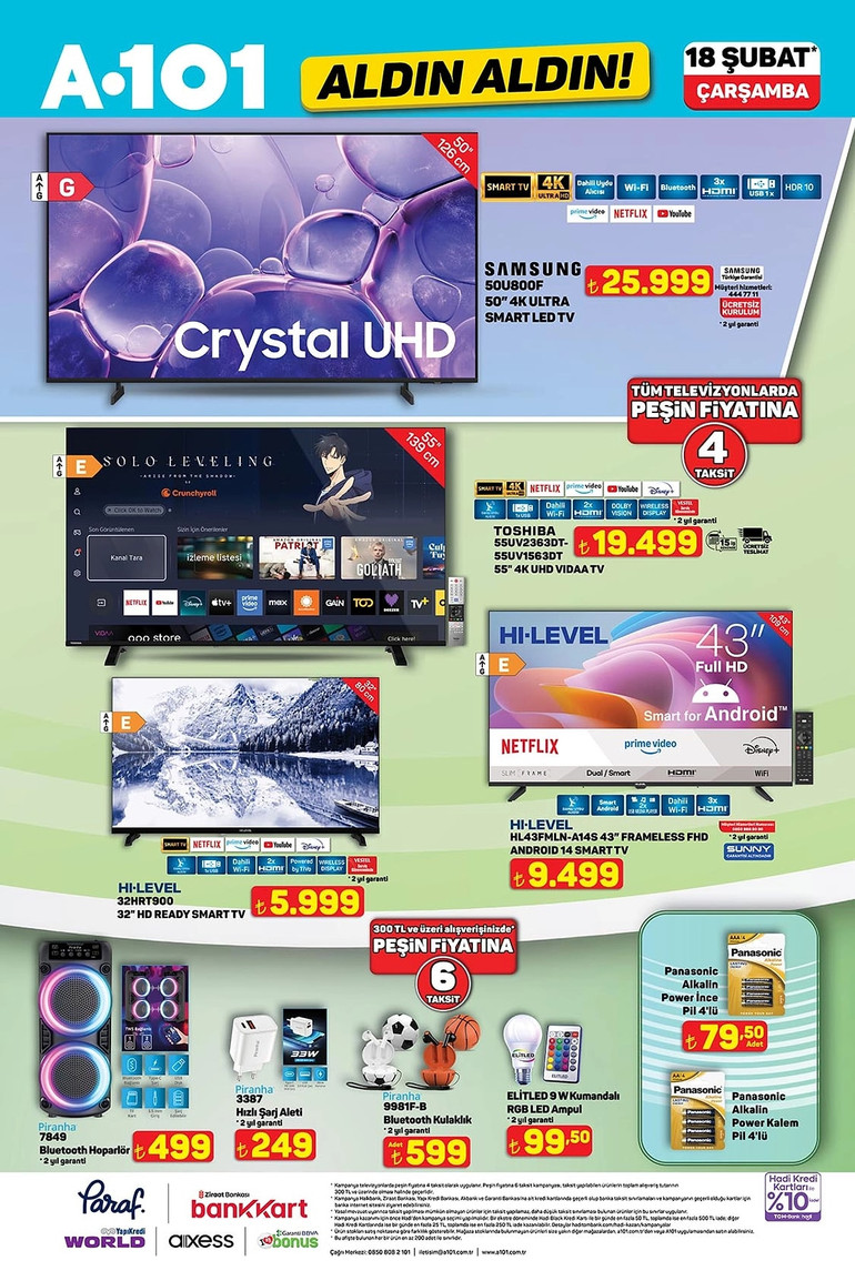 A101 Fırsat Kataloğunu Yayınlandı: İşte A101 Aldın Aldın 18 Şubat 2026 İndirim Kataloğu… resim: 1