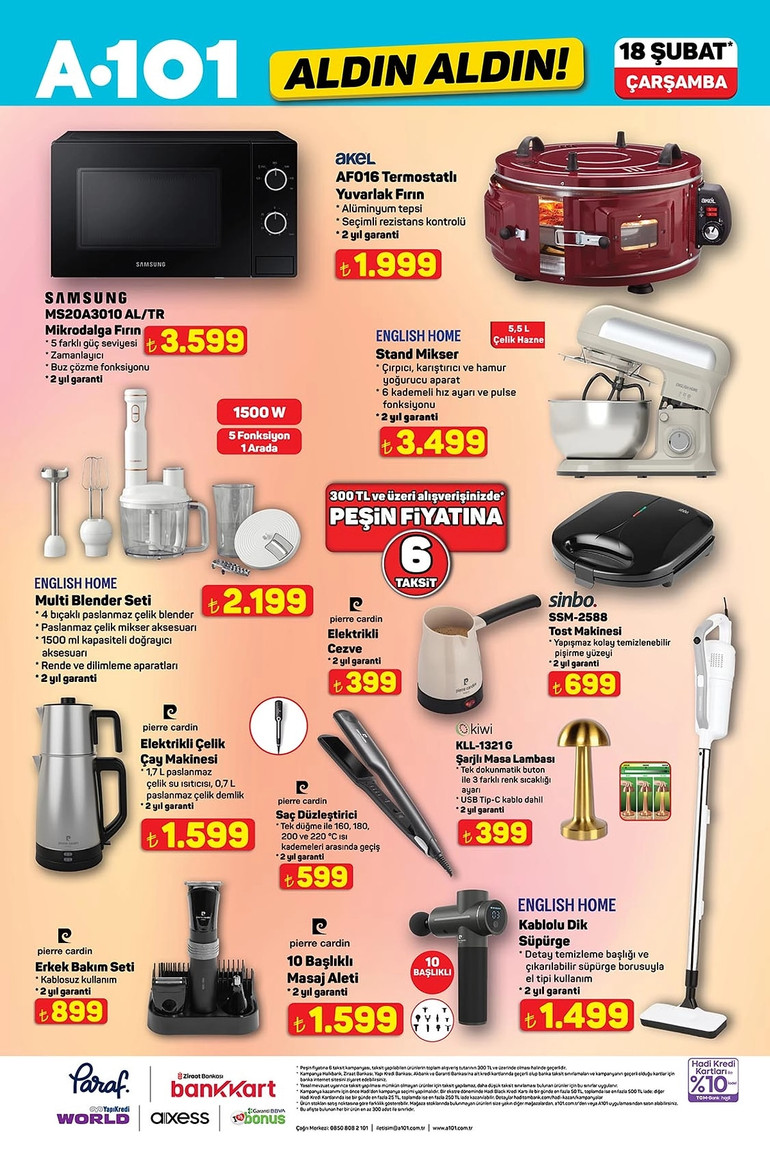 A101 Fırsat Kataloğunu Yayınlandı: İşte A101 Aldın Aldın 18 Şubat 2026 İndirim Kataloğu… resim: 3