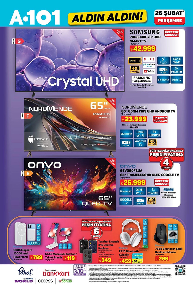 A101 Market Fırsat Kataloğunu Yayınlandı: İşte A101 Aldın Aldın 26 Şubat 2026 İndirim Kataloğu resim: 1