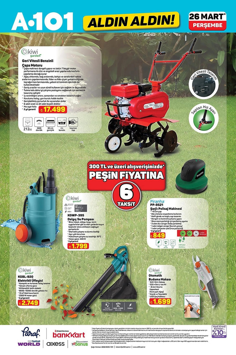 A101'de Kaçırılmayacak Fırsat: 26 Mart Kataloğunda Benzinli Çapa Motoru ve Dev İndirimler! resim: 0