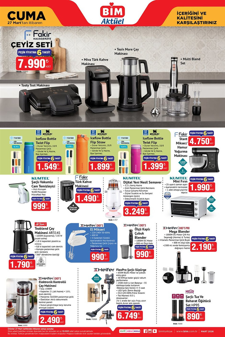 BİM Cuma İndirim Kataloğunu Yayımladı! İşte BİM 27 Mart 2026 BİM Aktüel Kataloğu... resim: 2