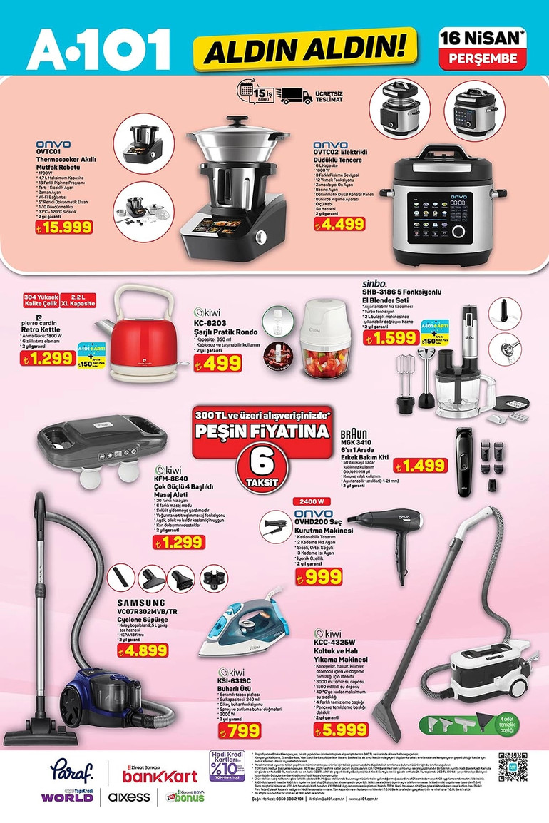 Bu Hafta A101 Raflarında Yok Yok: İşte A101 Aldın Aldın 16 Nisan 2026 İndirim Kataloğu resim: 5