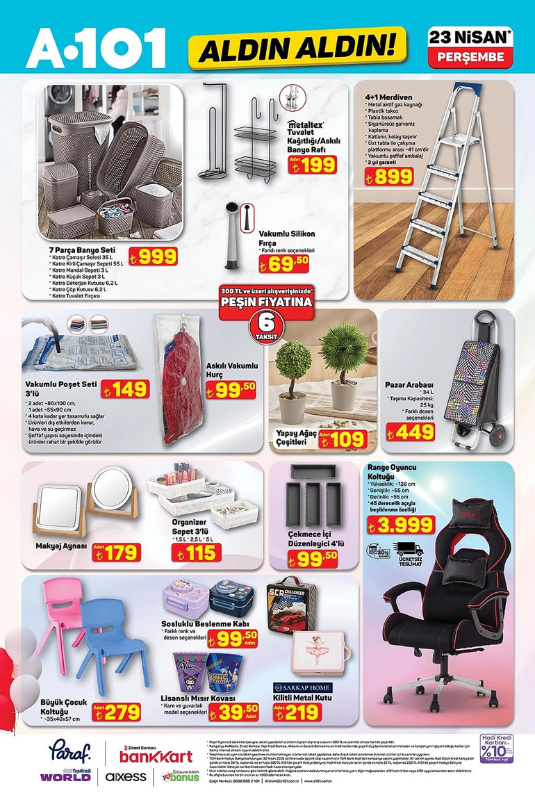 A101 Aldın Aldın Fırsat Kataloğunu Yayınlandı: İşte A101 Aldın Aldın 23 Nisan 2026 İndirim Kataloğu resim: 5