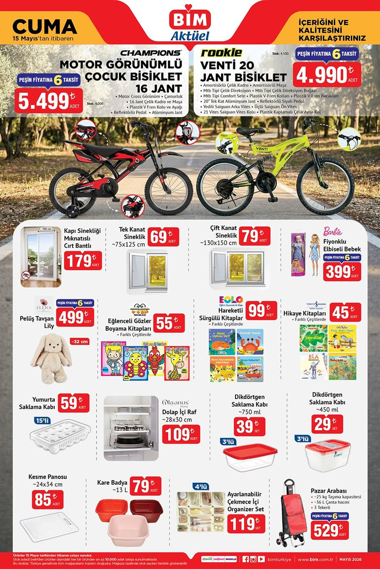 BİM Marketlerin İndirim Yağmuru: 15 Mayıs Cuma Gününe Özel BİM İndirim Kataloğunda Yok Yok resim: 3