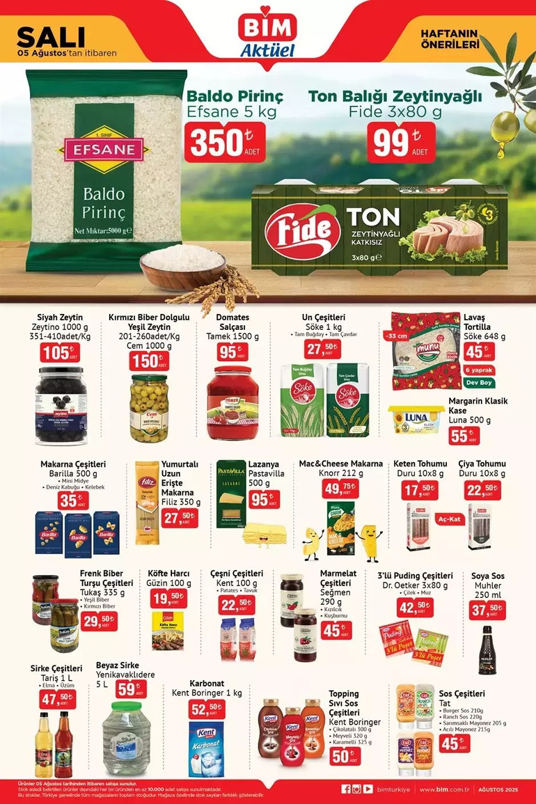 BİM'de İndirim Yağmuru Başladı! BİM 5 Ağustos Salı ve 8 Ağustos Cuma Kataloğunu Yayımladı! resim: 0