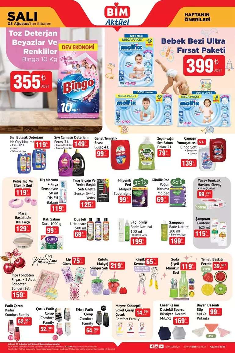 BİM'de İndirim Yağmuru Başladı! BİM 5 Ağustos Salı ve 8 Ağustos Cuma Kataloğunu Yayımladı! resim: 2