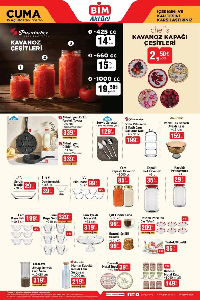 BİM 12-15 Ağustos İndirim Kataloğunu Yayımlandı!  İşte BİM'in Cuma ve Salı Fırsat Kataloğu… resim: 6