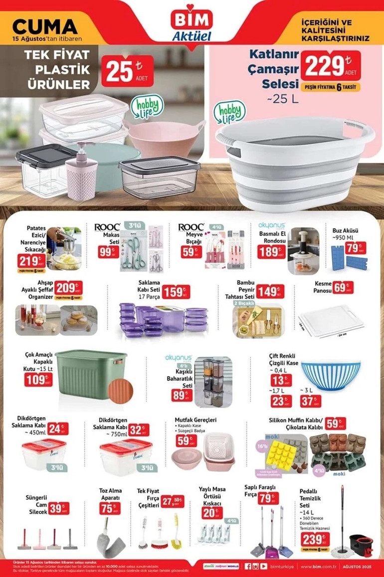 BİM Yeni indirim Kataloğunu Yayımlandı! İşte BİM'in 12-15 Ağustos 2025 Cuma ve Salı Kataloğu... resim: 5