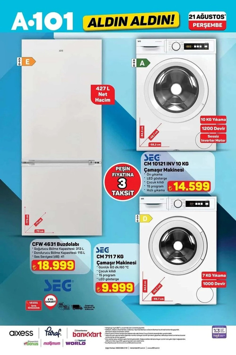 A101 Aldın Aldın 21 Ağustos Fırsat Kataloğu Yayında! İşte A101'in İndirimli Ürünler Listesi... resim: 1