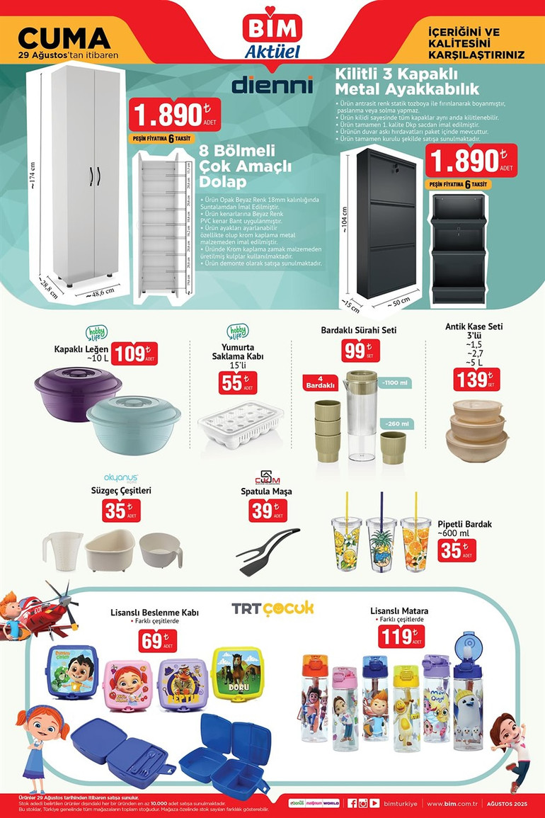 BİM 29 Ağustos Cuma Aktüel Ürünler İndirim Kataloğunu Yayımladı! Listede Yok Yok... resim: 2
