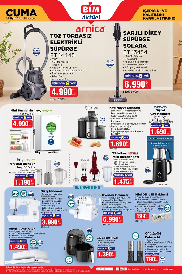BİM 19 Eylül Cuma Kataloğu Yayında! Pek Çok Ürün, Cazip Fiyatlarla Cuma Günü Raflarda Yerini Alacak resim: 0