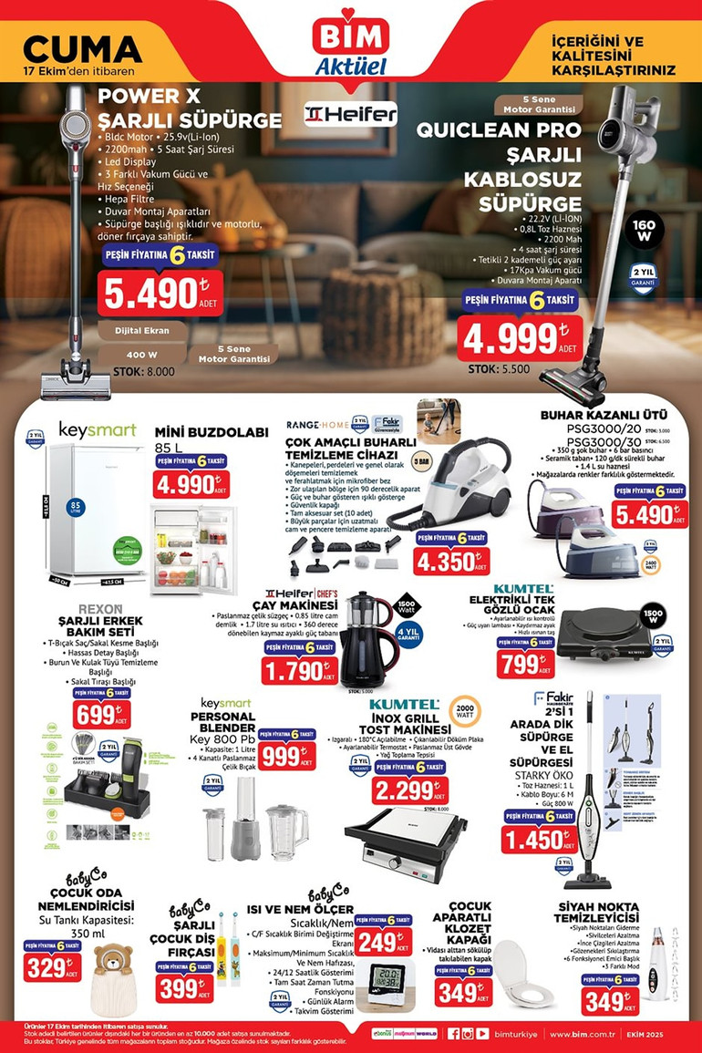 BİM 17 Ekim Cuma Gününe Özel BİM İndirim Kataloğunu Yayımladı: BİM Cuma Aktüel Kataloğunda Yok Yok resim: 0