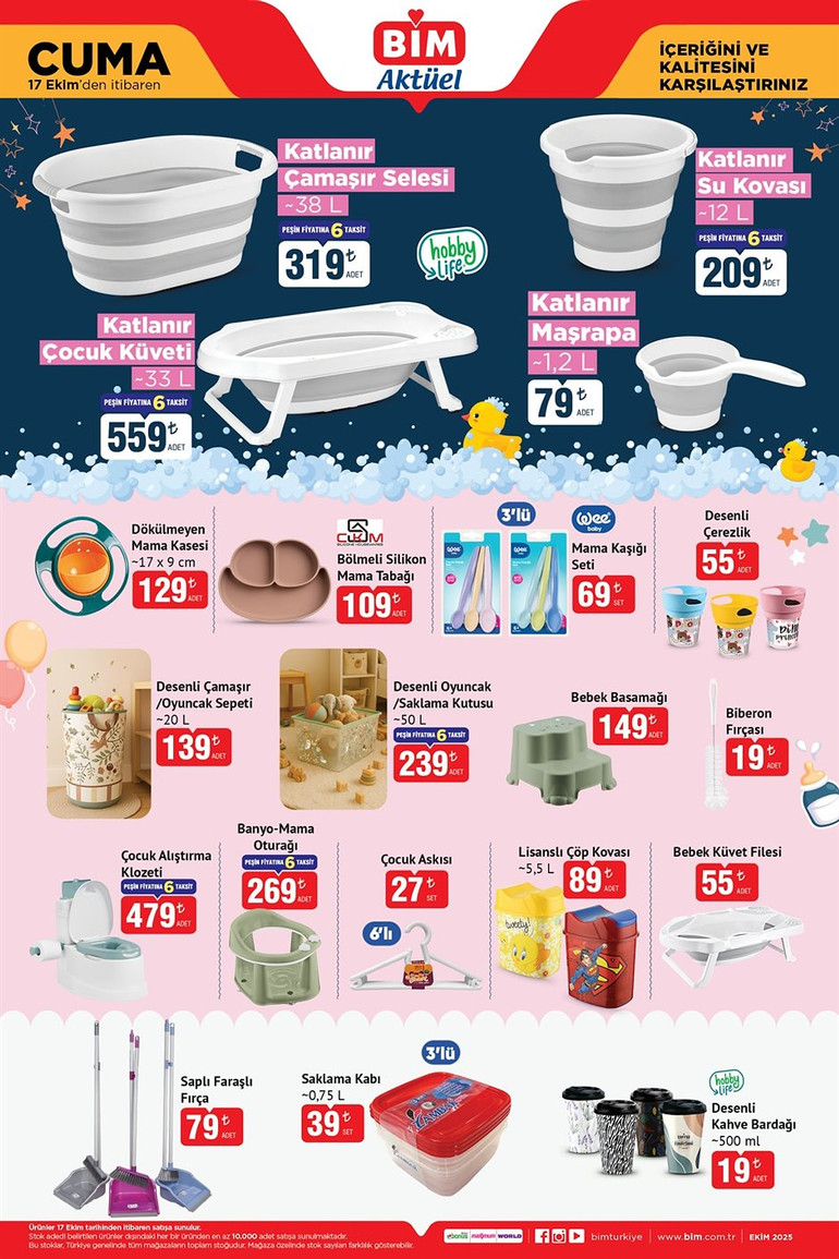 BİM 17 Ekim Cuma Gününe Özel BİM İndirim Kataloğunu Yayımladı: BİM Cuma Aktüel Kataloğunda Yok Yok resim: 5