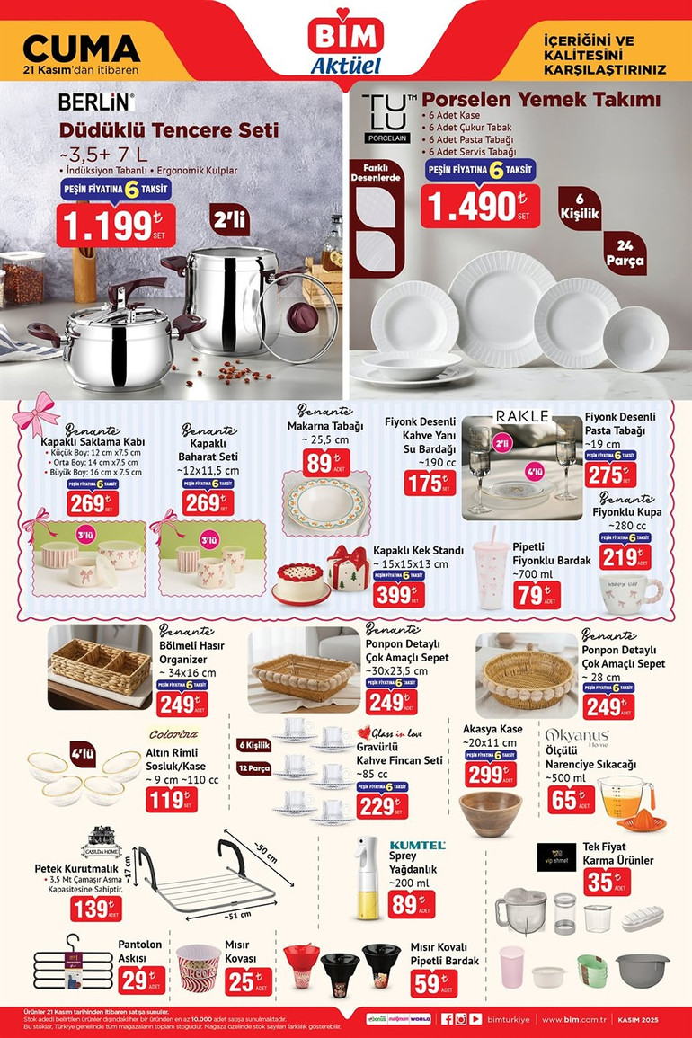 BİM Marketlerin İndirim Yağmuru: 21 Kasım Cuma Gününe Özel BİM İndirim Kataloğunda Yok Yok resim: 4