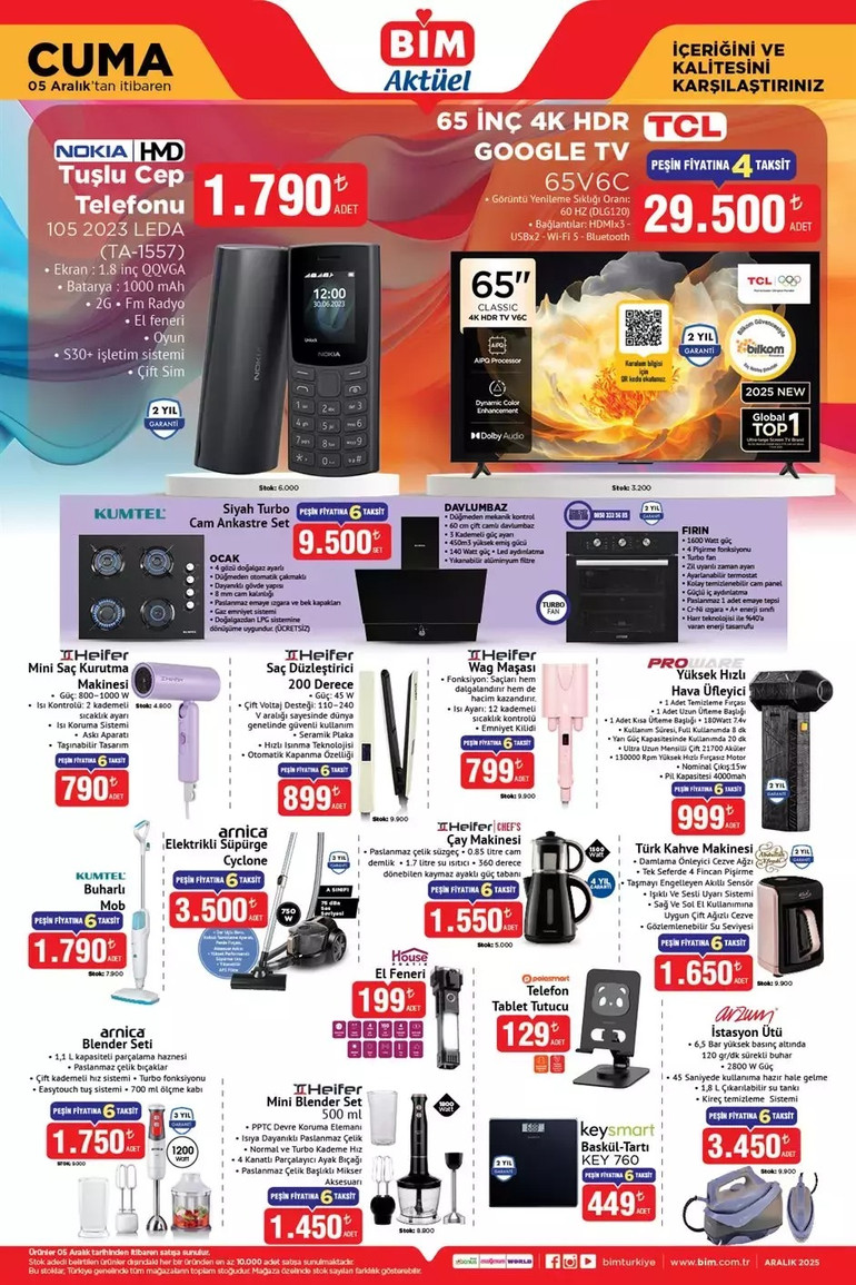 BİM Cuma İndirim Kataloğunu Yayımladı! İşte BİM 5 Aralık 2025 Cuma BİM Aktüel Kataloğu... resim: 0