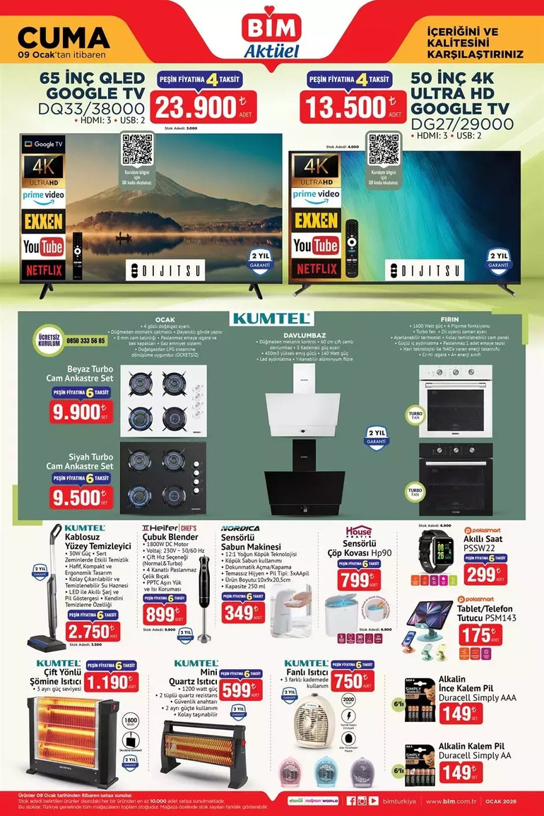 BİM Marketlerinde İndirim Yağmuru Başladı! BİM'in 6 Ocak Salı ve 9 Ocak Cuma Kataloğunda Yok Yok resim: 3