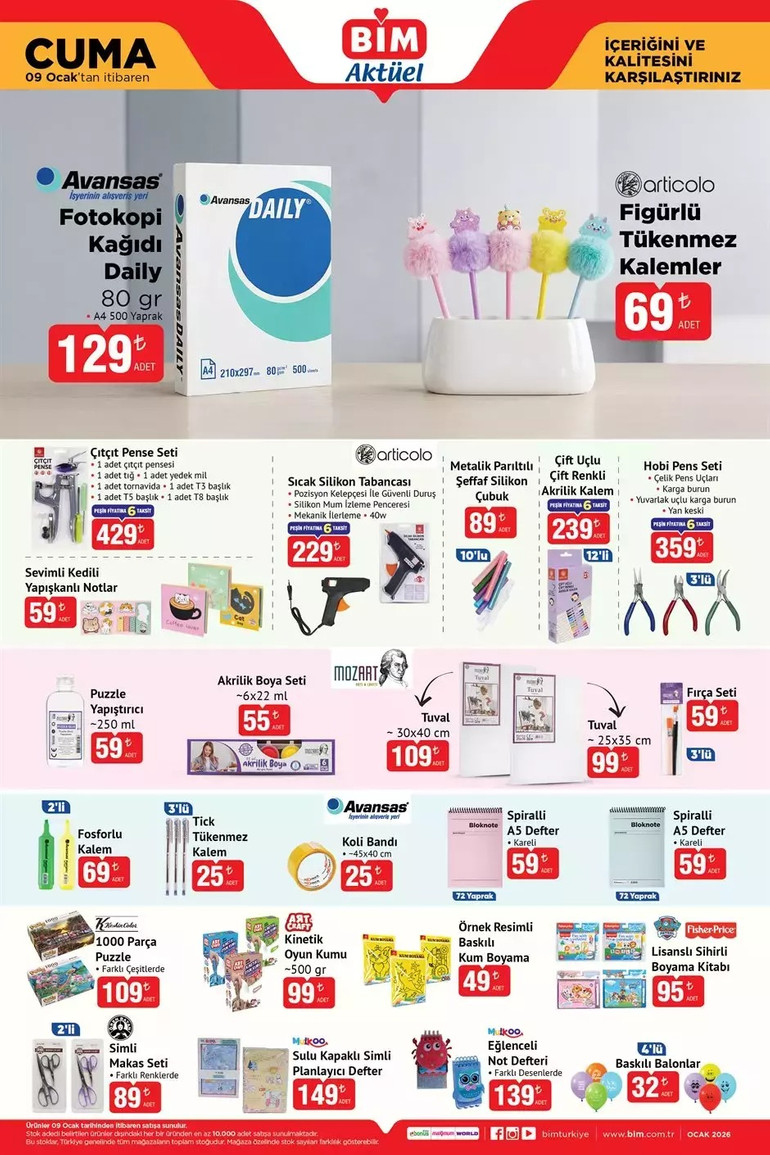 BİM Marketlerinde İndirim Yağmuru Başladı! BİM'in 6 Ocak Salı ve 9 Ocak Cuma Kataloğunda Yok Yok resim: 5