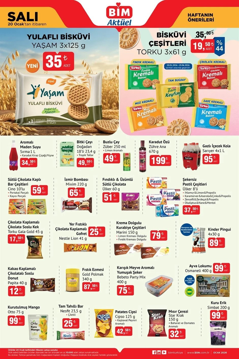 BİM Salı ve Cuma Gününe Özel Aktüel Kataloğunu Yayımlandı! İşte 20-23 OCAK BİM Aktüel Kataloğu... resim: 1